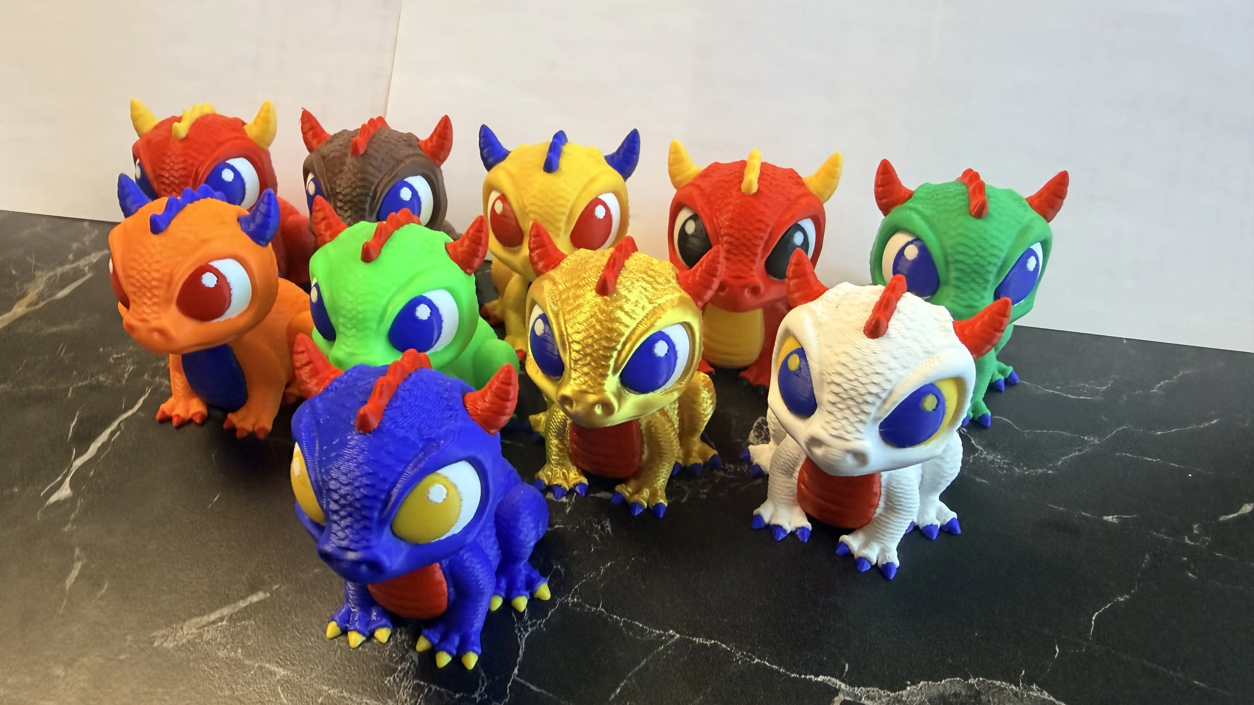 Többszínű 3D nyomtatott sorozat